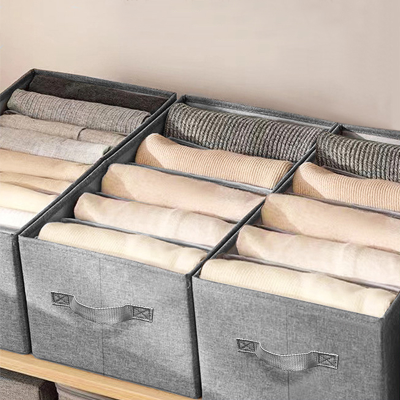 5 Cells Drawer Organizer With Inserted PP Board Wardrobe Clothes Organizer for Closet, T Shirt Organizer for Drawer, Pants, Shirts