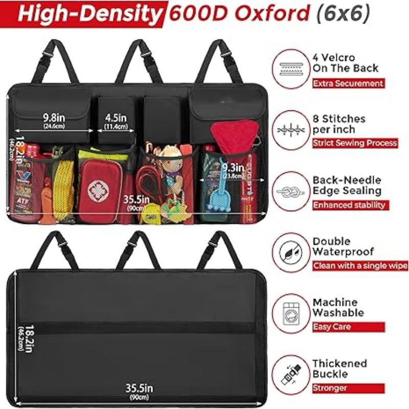 Hanging Trunk Organizer for SUV Car Organizers and Storage, Car Accessories Interior, Space Saving Expert