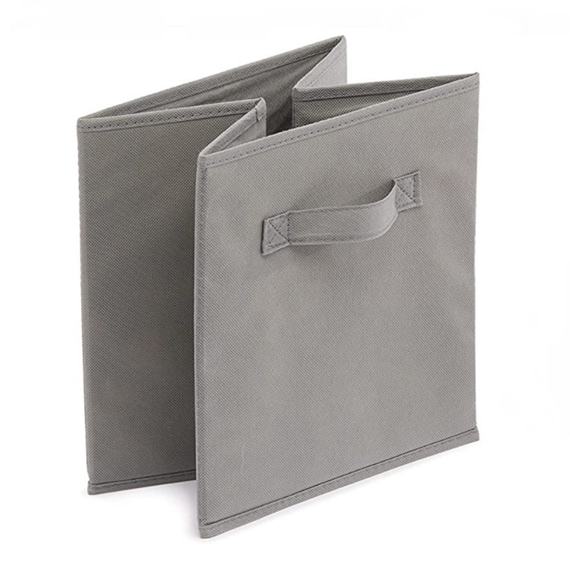 Foldable Cotton Linen Fabric Storage Box for Clothing Toy Large Storage Baskets for Shelves Storage Container Bedroom_复制