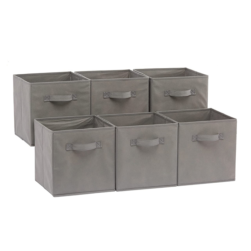 Foldable Cotton Linen Fabric Storage Box for Clothing Toy Large Storage Baskets for Shelves Storage Container Bedroom_复制