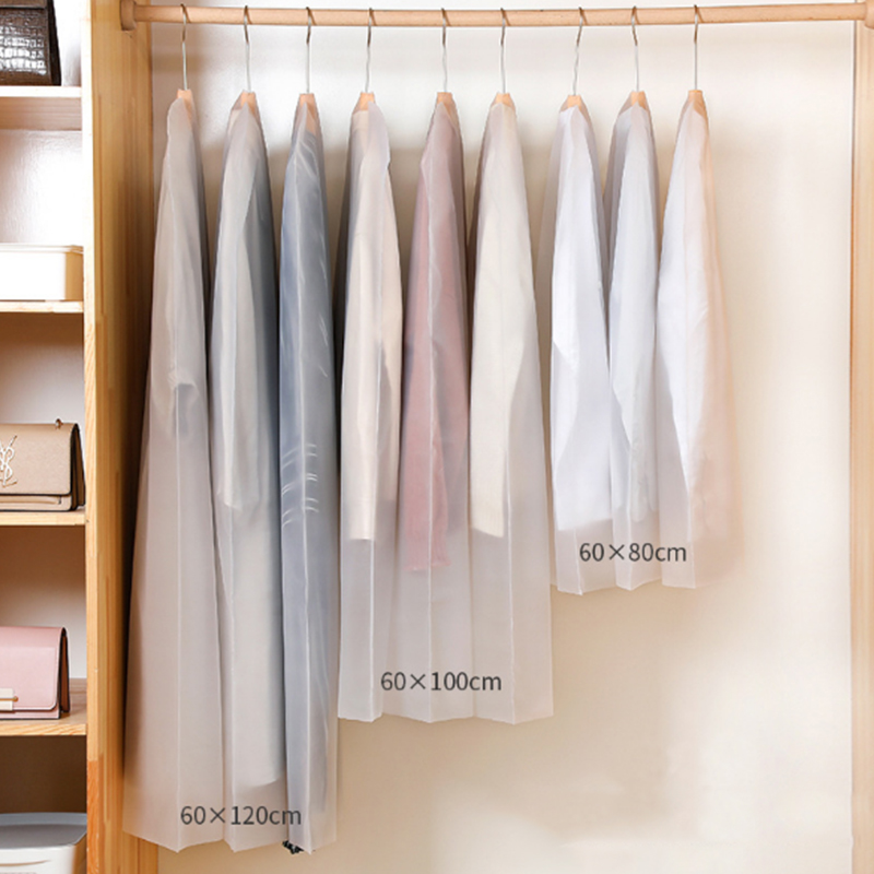 Customized Hang-Translucent PEVA Plastic Garment Bags for Dresses Foldable Coat Cover