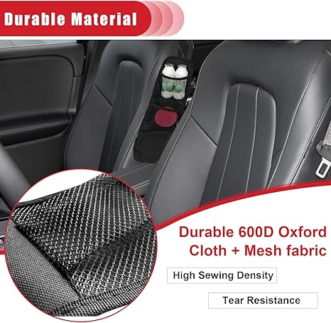 Car Seat Storage Hanging Bag, Multi-Pocket Seat Side Organizer, Car Multifunctional Storage Mesh Net Pocket, Can Hold Mobile Phone, Wallet, Glasses, Suitable for Cars, SUVs, Trucks
