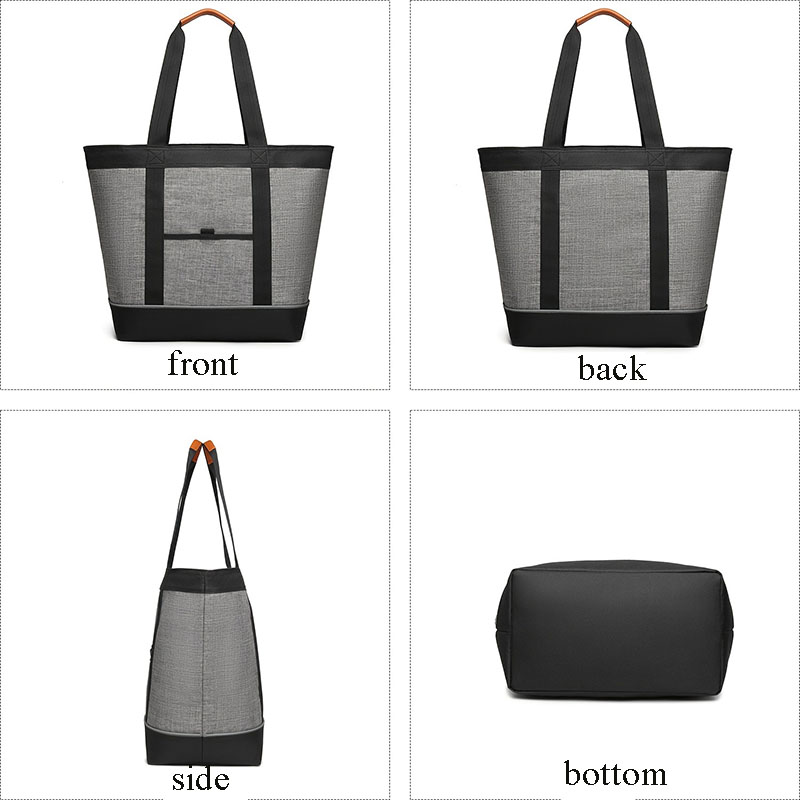 Insulated Cooler Bag Large Reusable Grocery Tote for Women Food Delivery Bag for Travel Beach Picnic