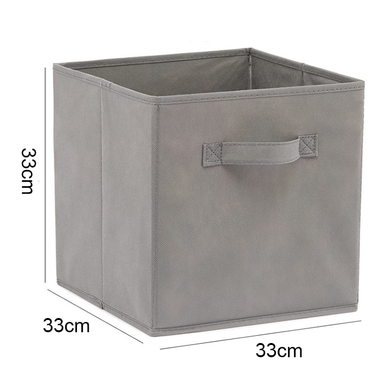 Foldable Cotton Linen Fabric Storage Box for Clothing Toy Large Storage Baskets for Shelves Storage Container Bedroom_复制