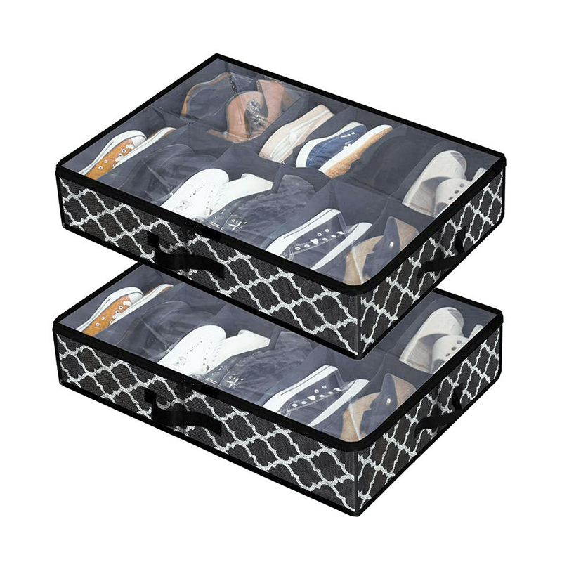 Non-woven Folding Shoe Box Underbed Storage Organizer