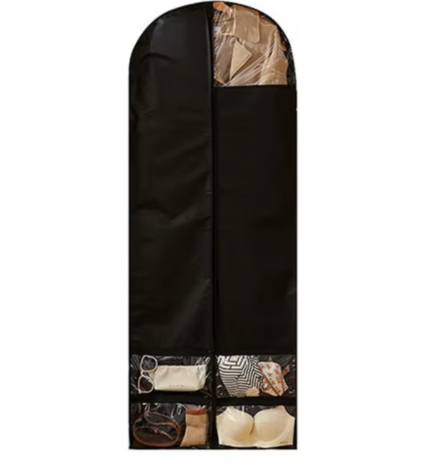 Dustproof Garment Cover with Transparent Pockets Garment Bag for Clothing