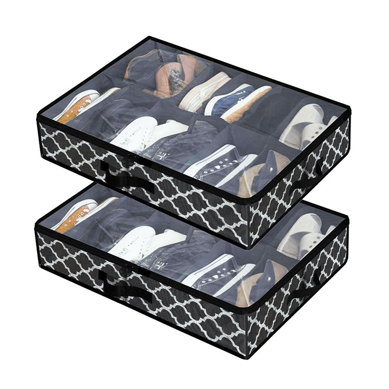 Non-woven Folding Shoe Box Underbed Storage Organizer