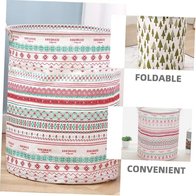 Household Fabric Laundry Basket Folding Toy Cloth Laundry Hamper