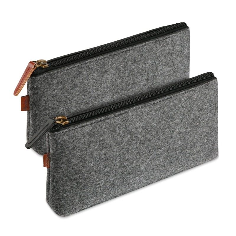 Customized Pencil Felt Bag Pen Case Students Stationery Pouch Zipper Bag for Pens School Supplies