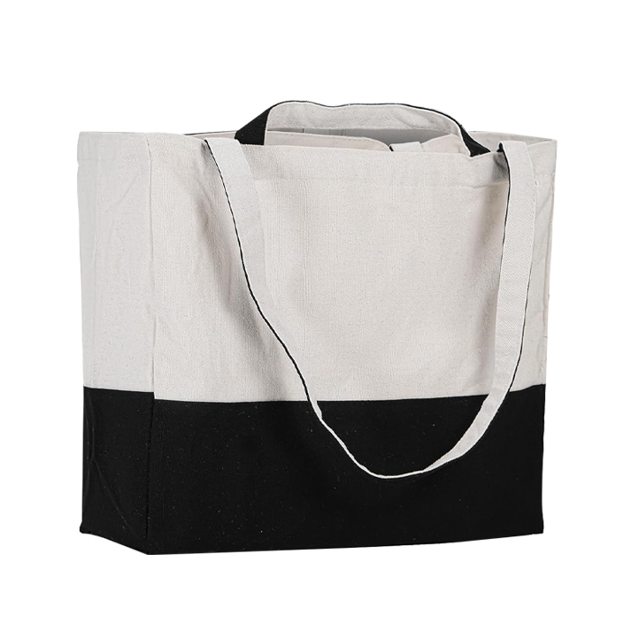 Cotton Two-type Handles Tote Beach Shopping Bag