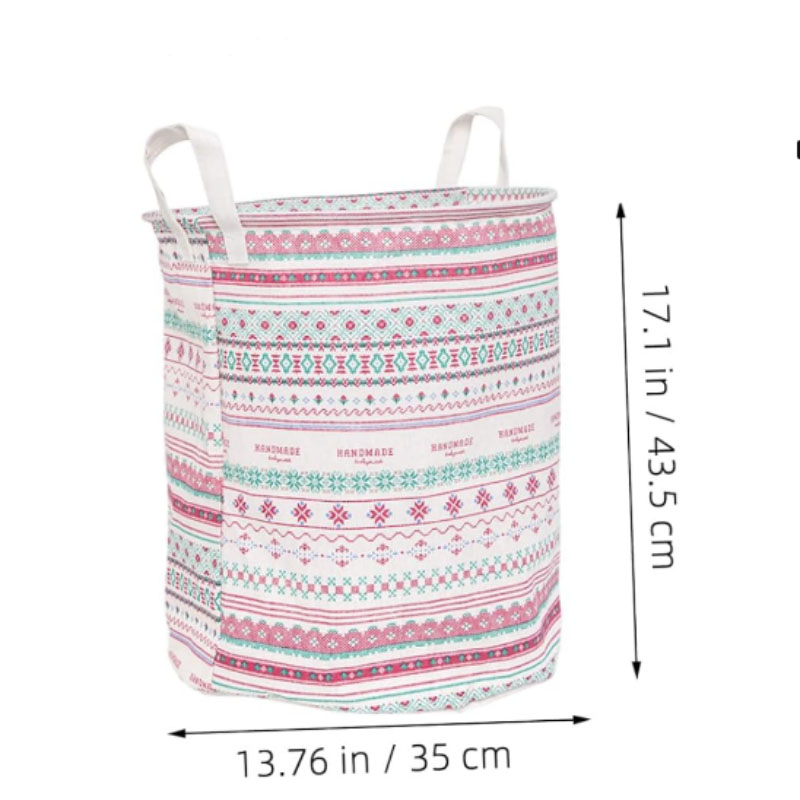 Household Fabric Laundry Basket Folding Toy Cloth Laundry Hamper