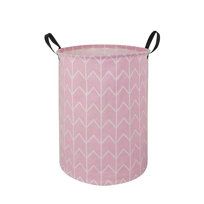 Dirty Clothes Storage Bag Foldale Round Laundry Basket for Bathroom