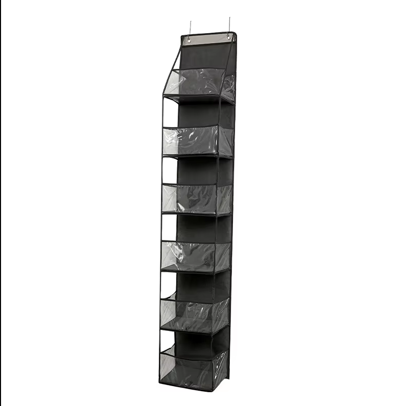 4&6-Shelf Over The Door Organizer Storage, Wall Mount Hanging Organizer with 6 Large Capacity Clear Pocket Organizers for Bag, Baby Essentials, Toys, Cosmetics, and Sundries