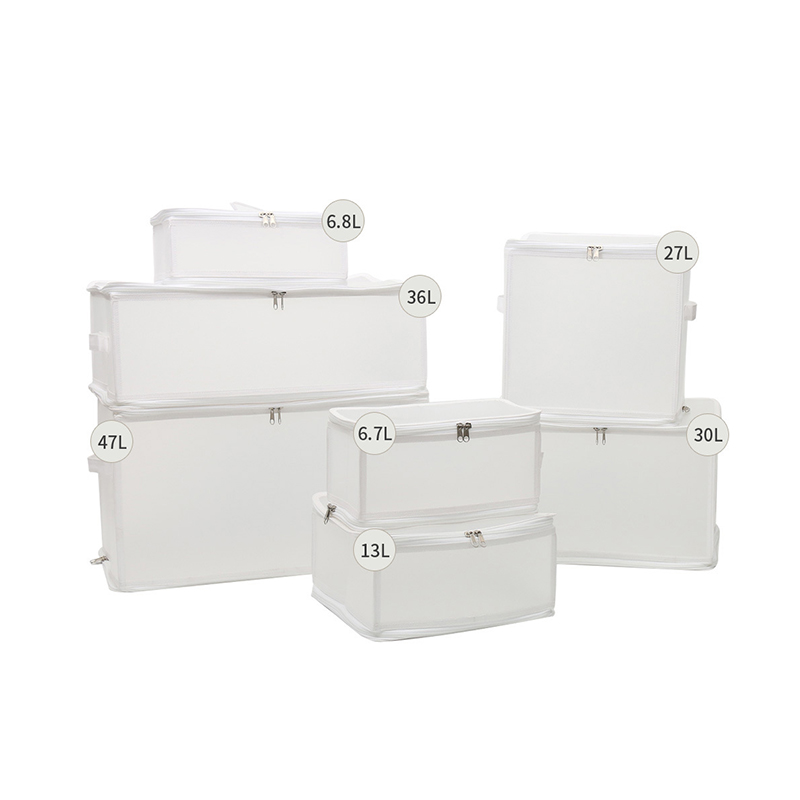 PP Plastic Storage Organizer Zipper Box
