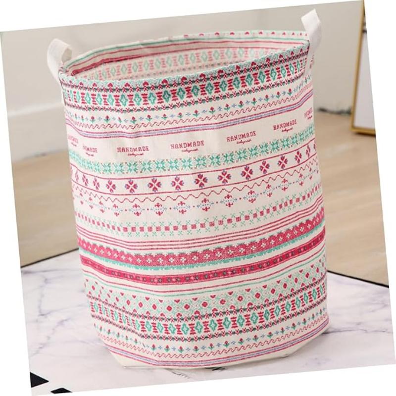 Household Fabric Laundry Basket Folding Toy Cloth Laundry Hamper