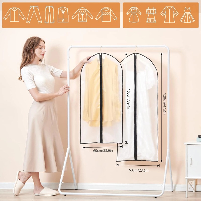 Wholesale Custom Dust Bag EVA Garment Bags Hanging Closet Organizer