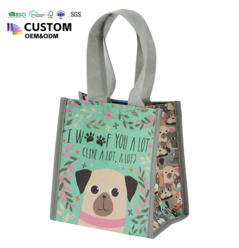 Wholesale Custom Recycle PET Shopping Bags RPET Tote Bag Gift Bags