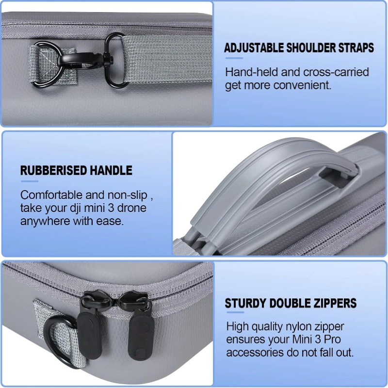 Customized Carry Case PU Leather Hard Compatible for DJI Mini 3/Pro Drone
