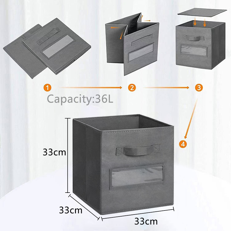 Non-woven Closet Box Folding Storage Bin