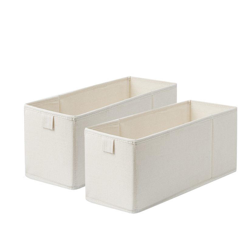Cotton Linen Drawer Organizer Container Storage Box