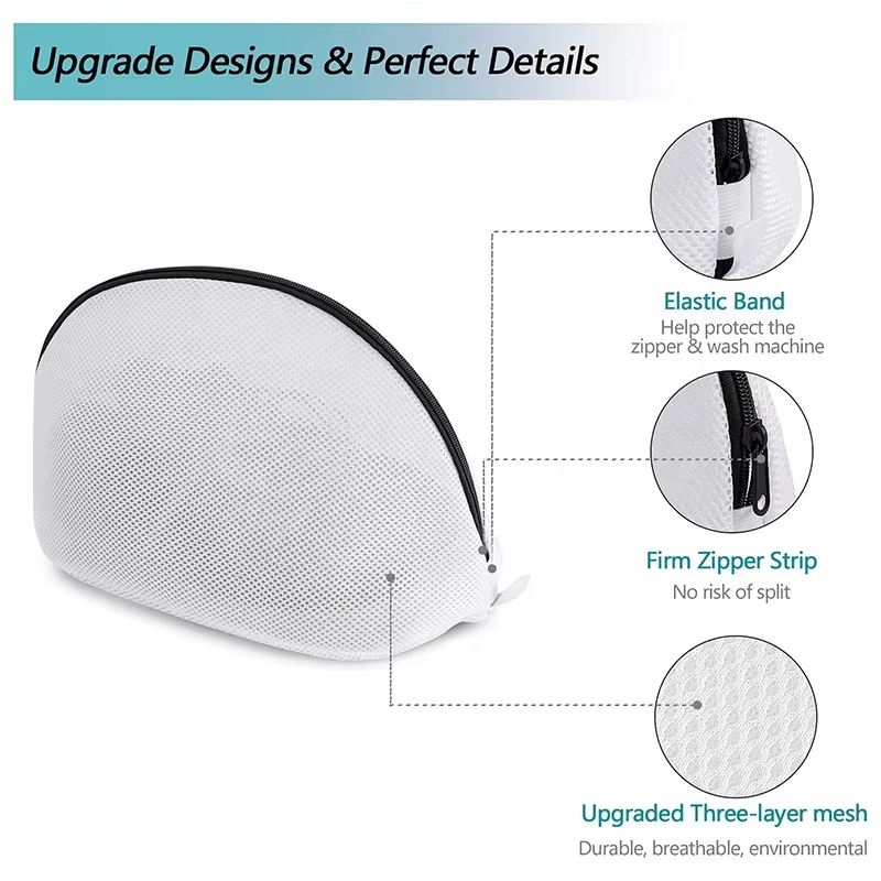 Mesh Shoe Washing Bag for Washing Machine with Zipper Laundry Bag