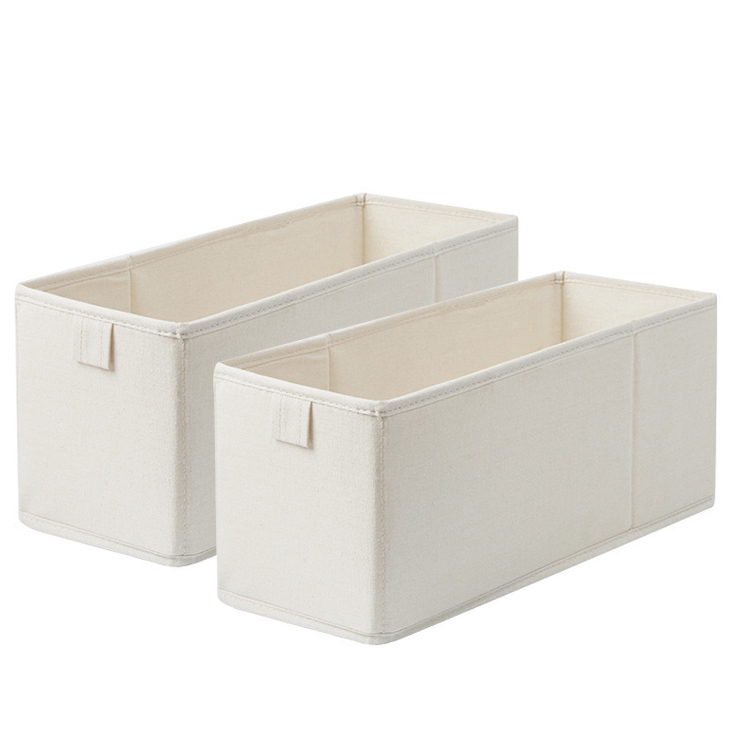 Cotton Linen Drawer Organizer Container Storage Box