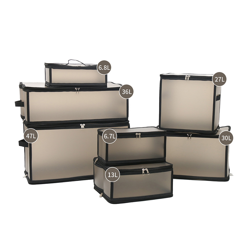 PP Plastic Storage Organizer Zipper Box