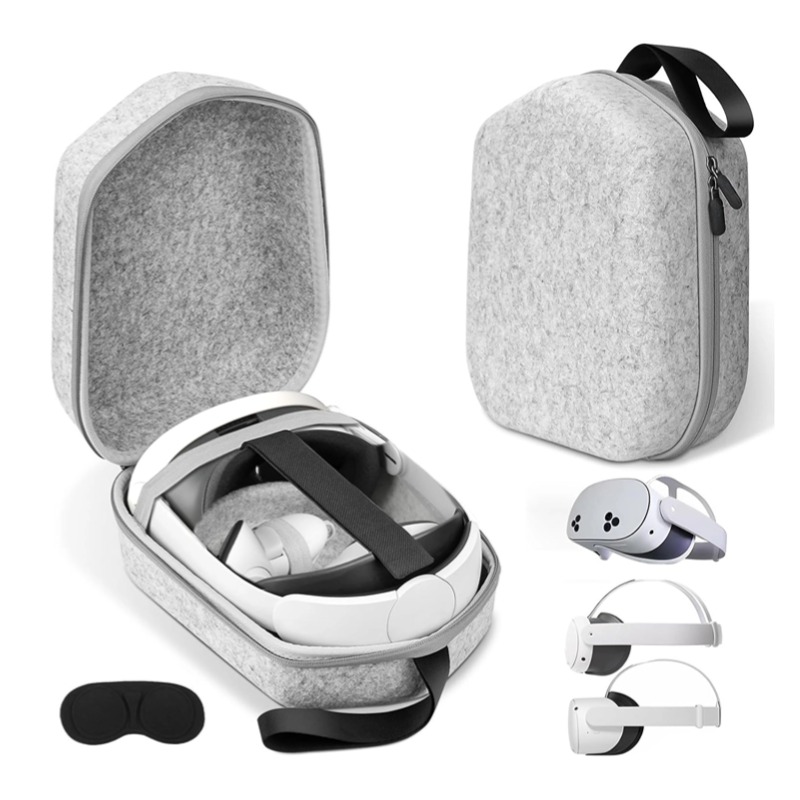 VR Box Headset Hard Carry Case for Meta Quest 3S/3/2/Vision Pro/Elite