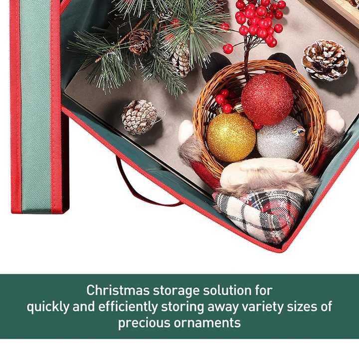 Extra Large Folding 64 Christmas Ball Storage Containers with Lid