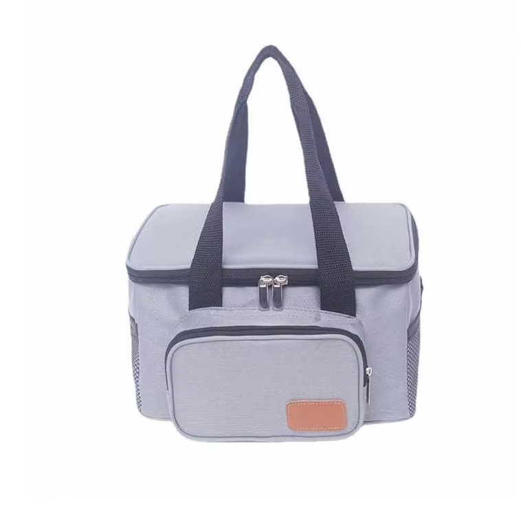 Insulated Cooler Bag Large Lunch Thermal Bag With Mesh Pockets