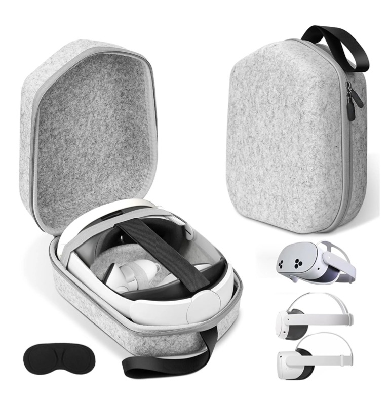 VR Box Headset Hard Carry Case for Meta Quest 3S/3/2/Vision Pro/Elite