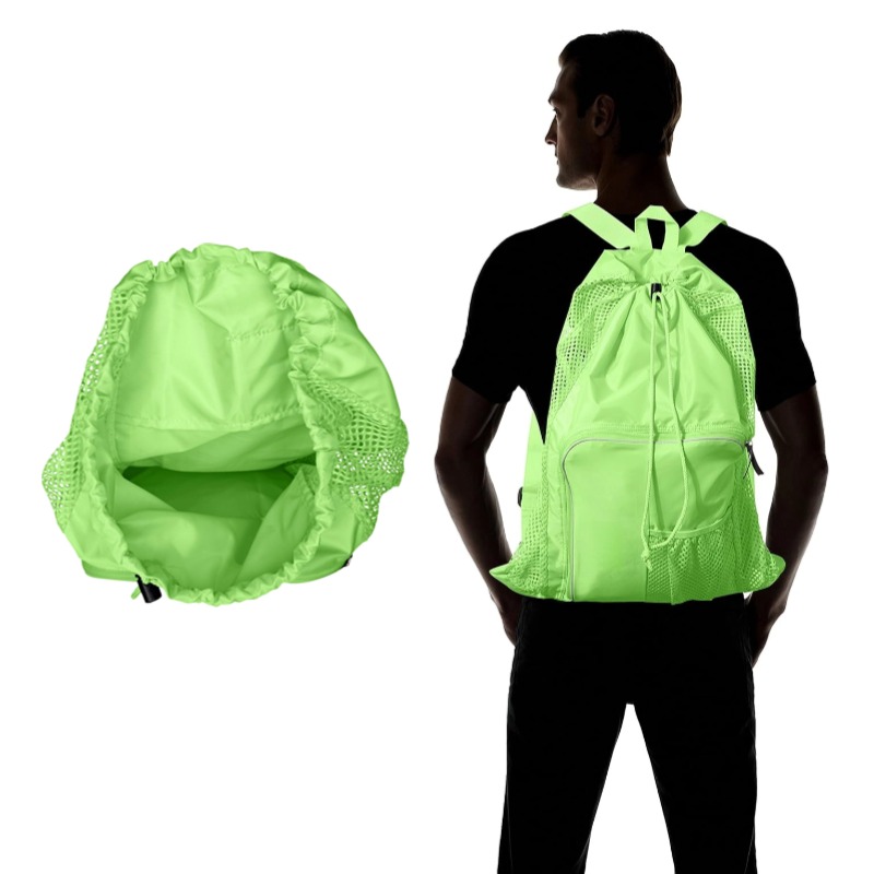OEM Unisex-Adult Drawstring Bag Deluxe Ventilator Mesh Equipment Bag