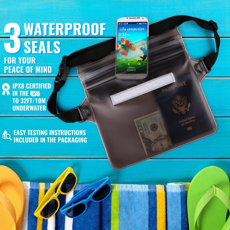 Waterproof Fanny Pack,storage Bags Phone Wallet Purse with Waist Strap