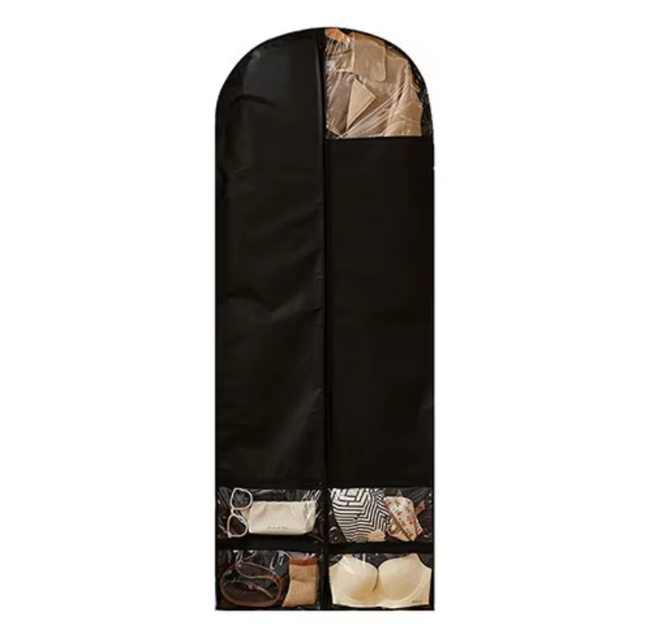Dustproof Garment Cover with Transparent Pockets Garment Bag for Clothing