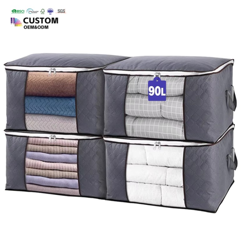Large Storage Bags, Clothes Storage Bins Foldable Closet Organizers