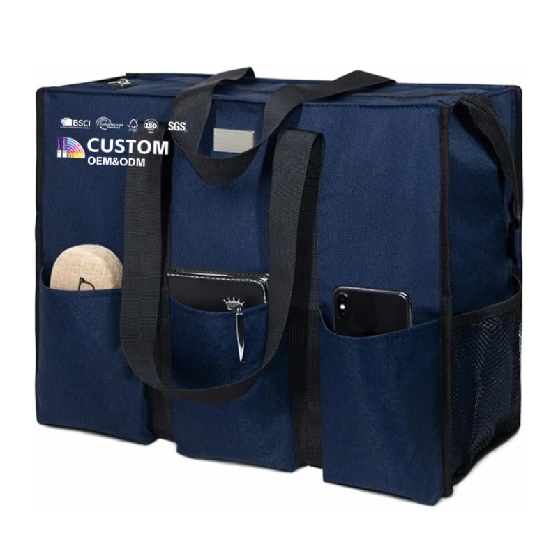 OEM Utility Waterproof Tote Bag, Top Zipper Closure with 13 Pockets