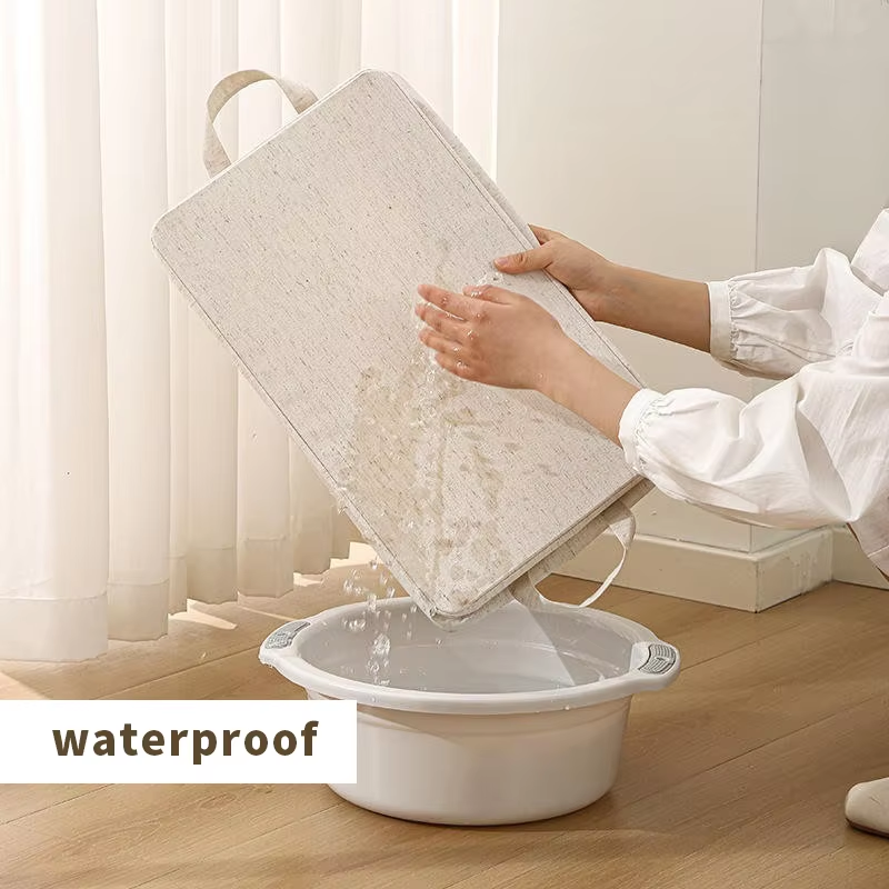Cotton Clothes Storage Box Washable Closet Organizer for Bedroom