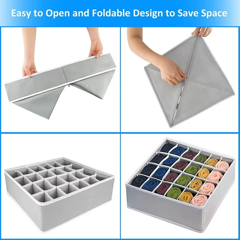 Set of 4 Underwear Drawer Organizer Dividers Closet Organizers