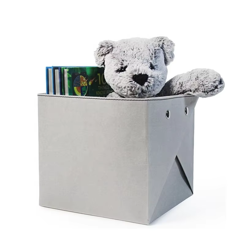 Washable Kraft Paper Bag Office Desktop Waterproof Storage Box 