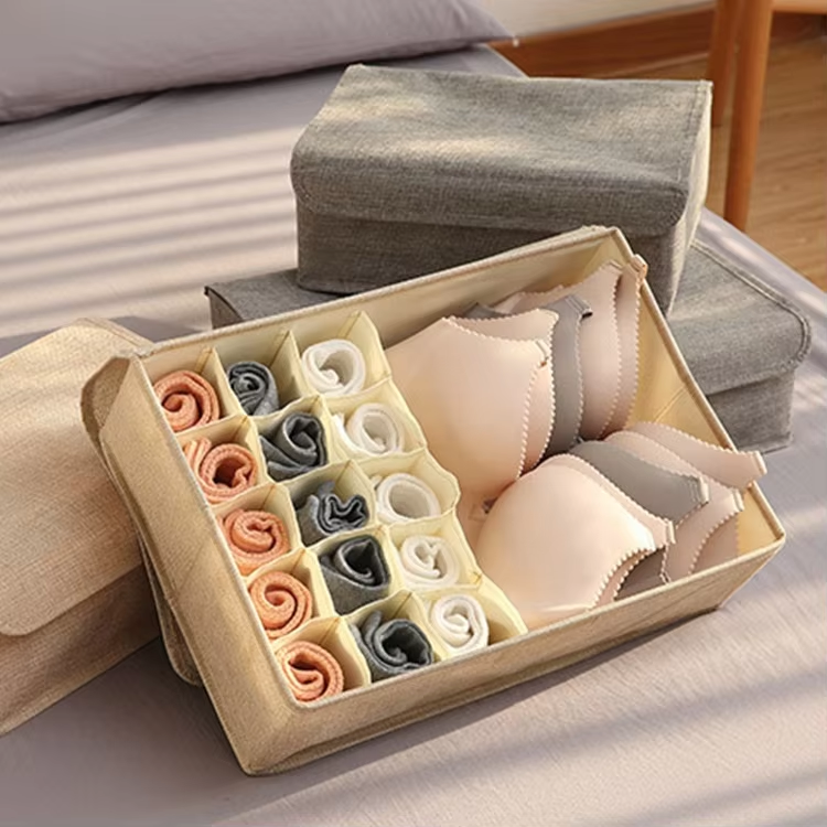 Underwear Drawer Organizer Dividers for Sock Bra Tie Closet Organizer