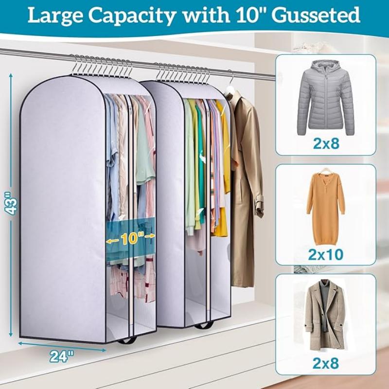 Dust Proof Foldable Travel Shirts Dress Suit Cover Garment Bags
