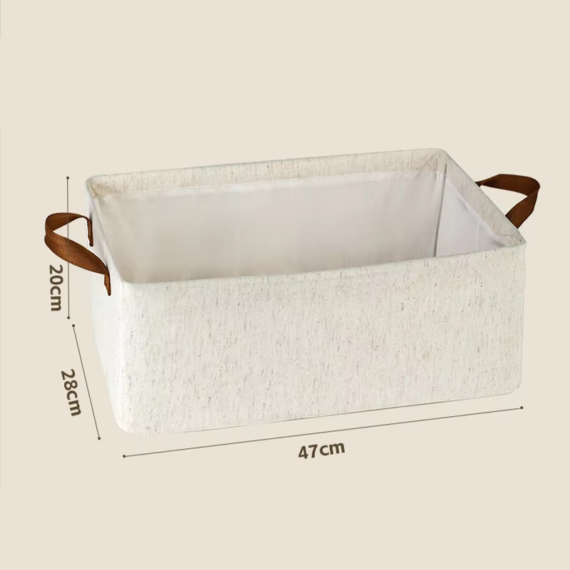 Cotton Clothes Storage Box Washable Closet Organizer for Bedroom