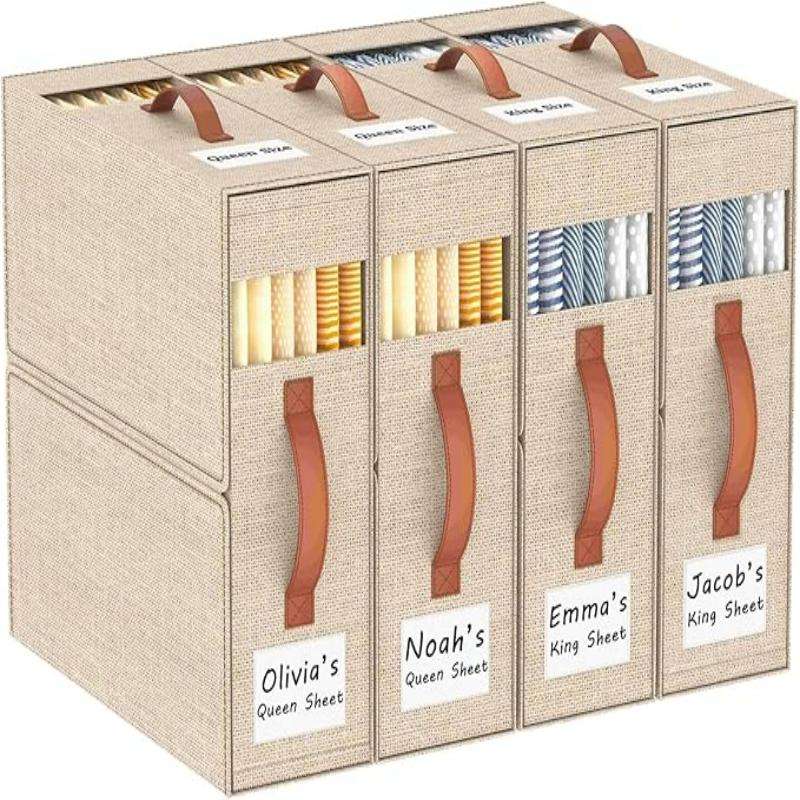 Bedding Pillow Storage Container Cover Storage Box for Closet Organizing