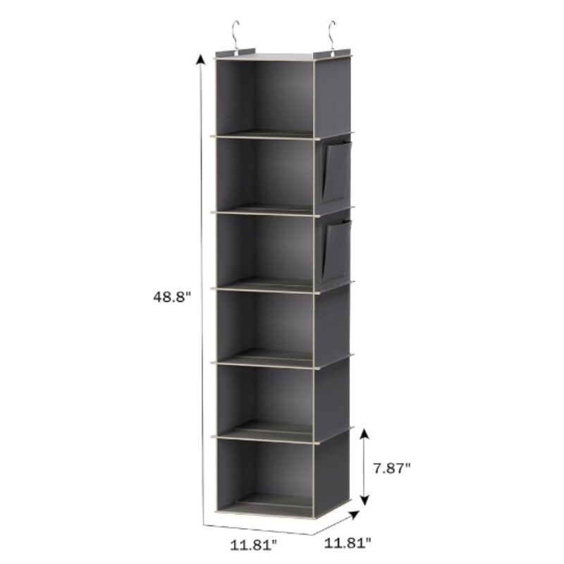 Hanging Wardrobe Organizer Clothing Hanging Closet Storage Shelves
