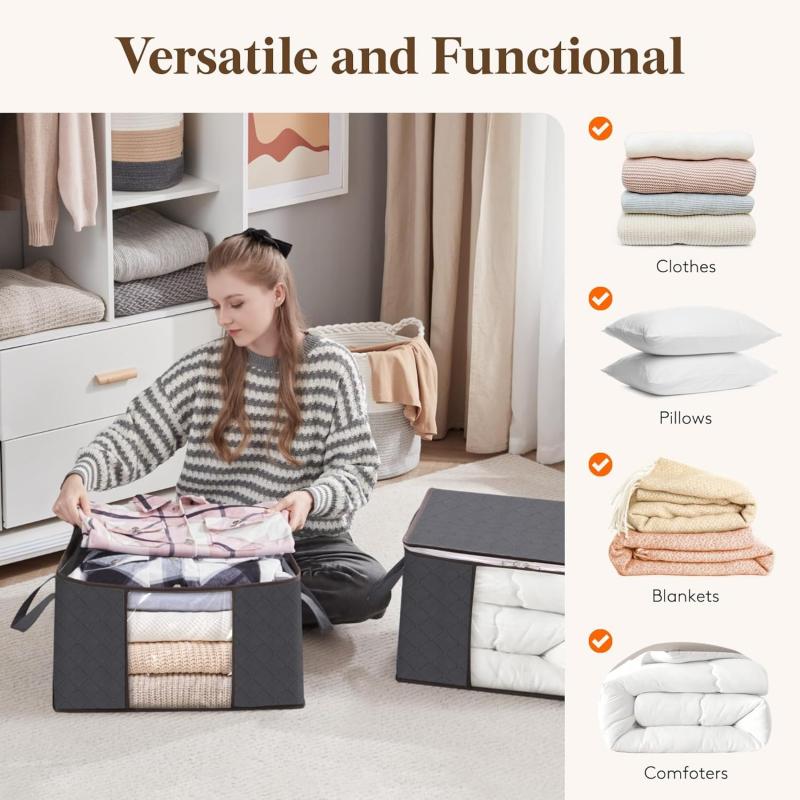 Non Woven Fabric Clothes Storage Bag Organizer Wardrobe Storage Box