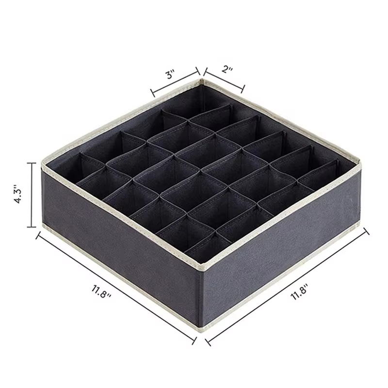 Drawer Organizer Foldable Closet Division Storage Box for Socks and Ties