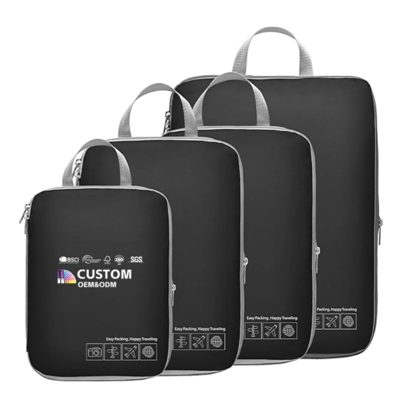 Compression Packing Cubes Travel Bags Luggage Organizers Storage Cubes