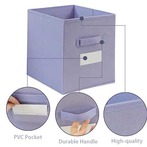 Purple Cube Storage Box Home Storage Organize Closet Organizaytion