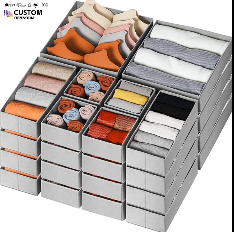 Fabric Storage Container Underwear Socks Bra Storage Box