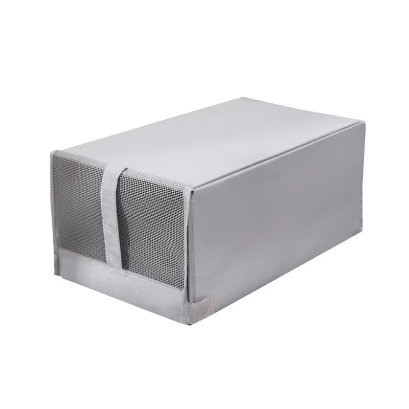 Shoe Organizer Stacked Storage Box With Mesh Window Lid Shoe Holder